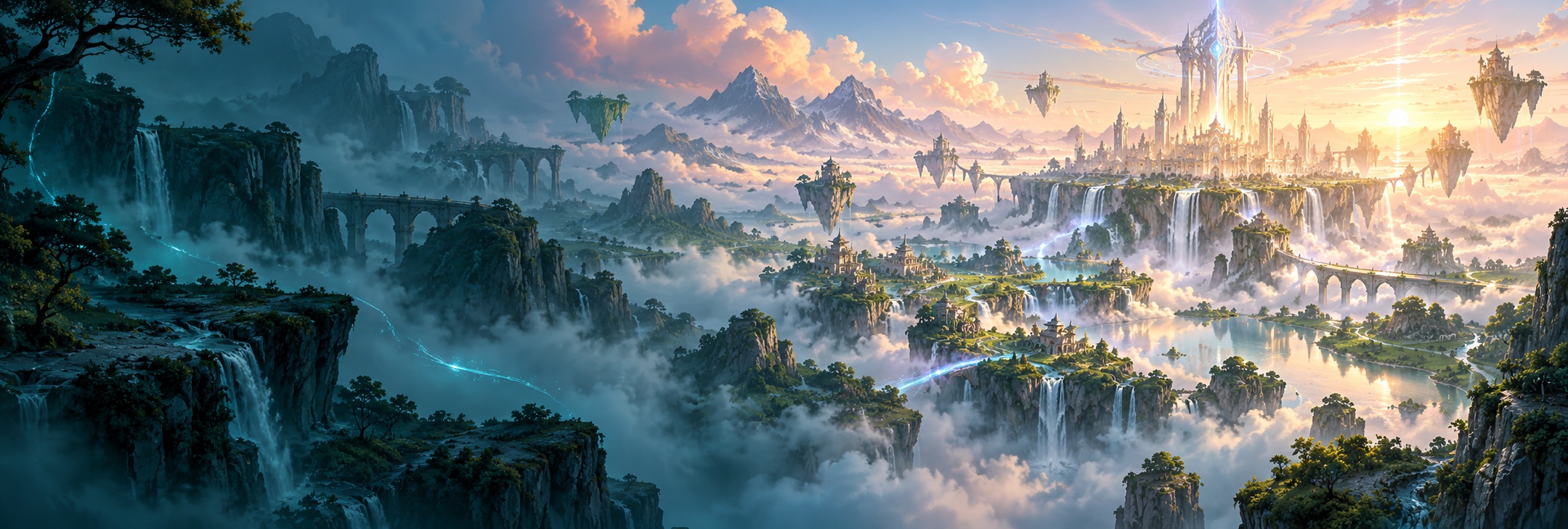 浮空群岛与幻想城堡游戏世界